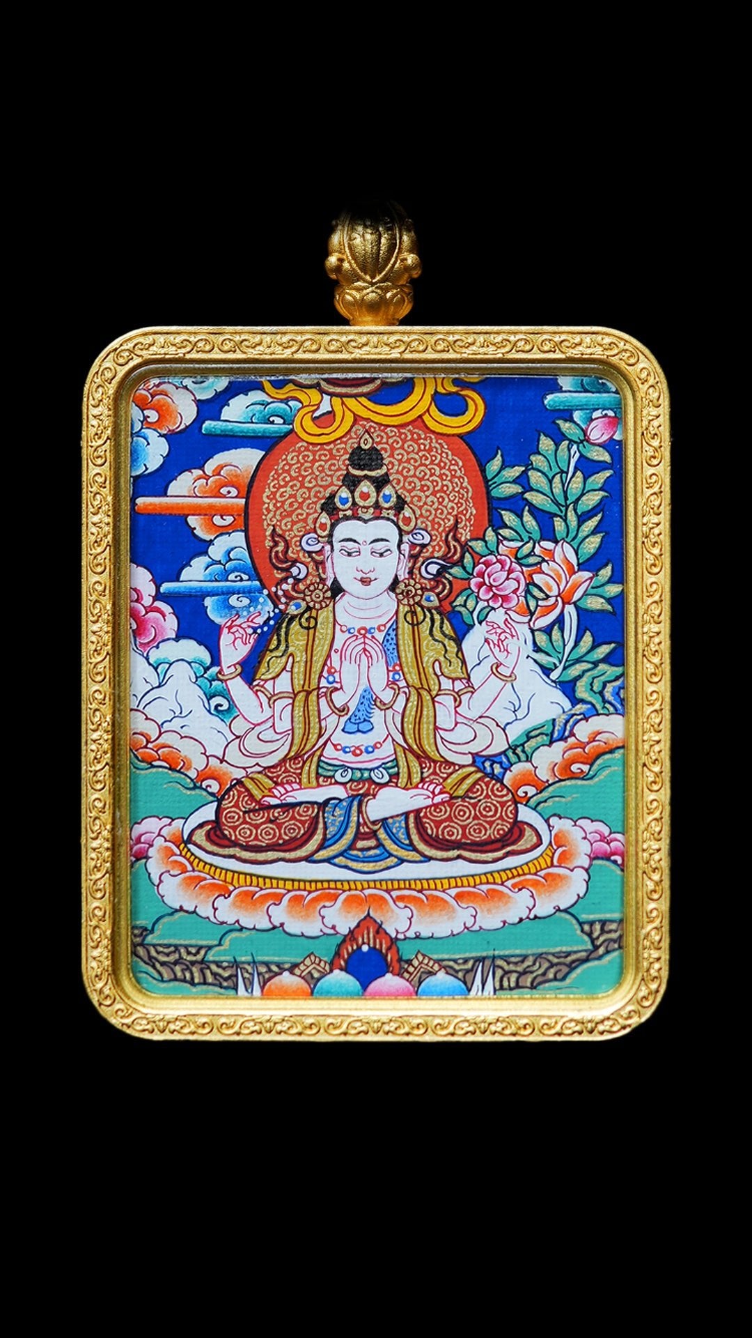 Four - armed Guanyin Thangka【四臂观音】 - GongQiu