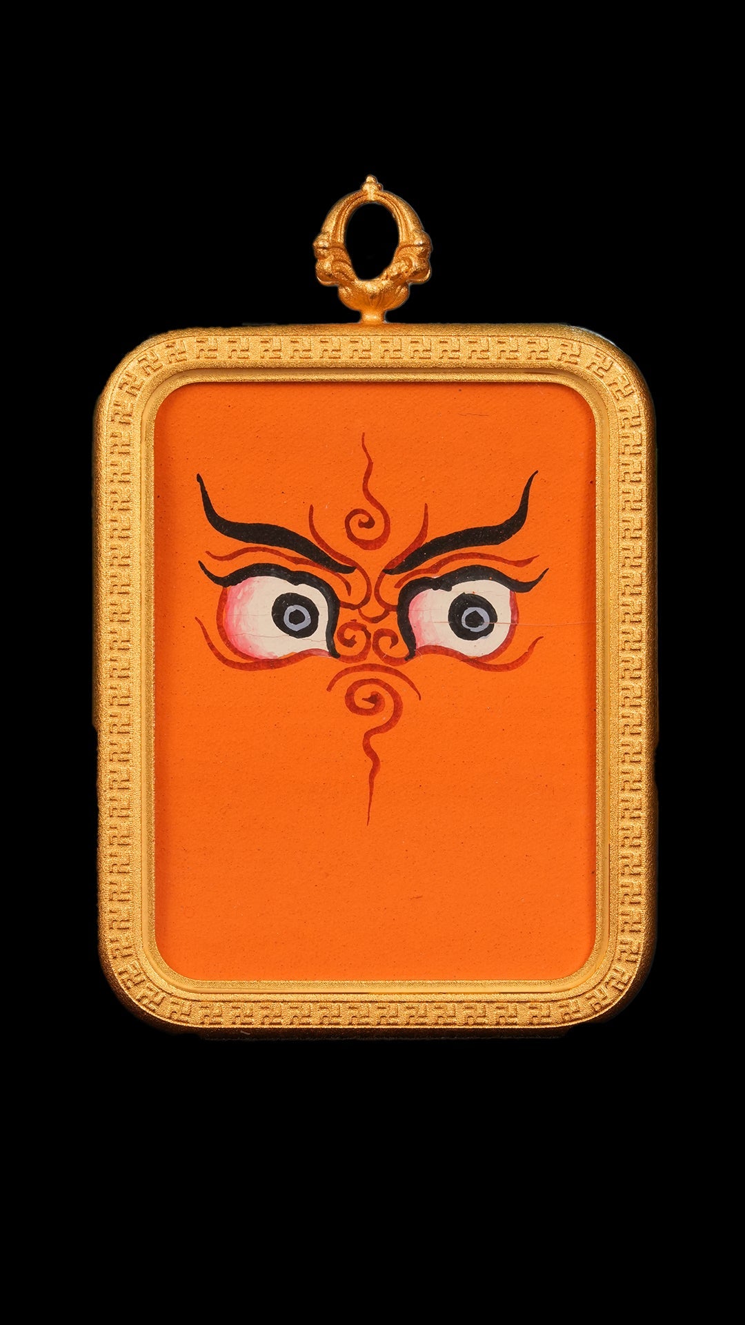 God of Wealth's Eyebrows and Eyes (Orange) Thangka【财神眉眼(橙)】 - GongQiu