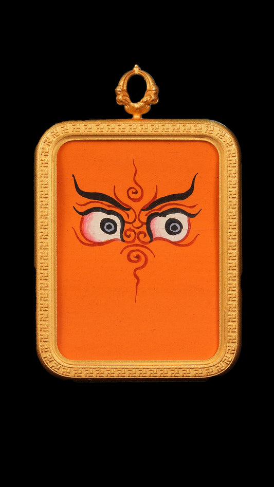 God of Wealth's Eyebrows and Eyes (Orange) Thangka【财神眉眼(橙)】 - GongQiu