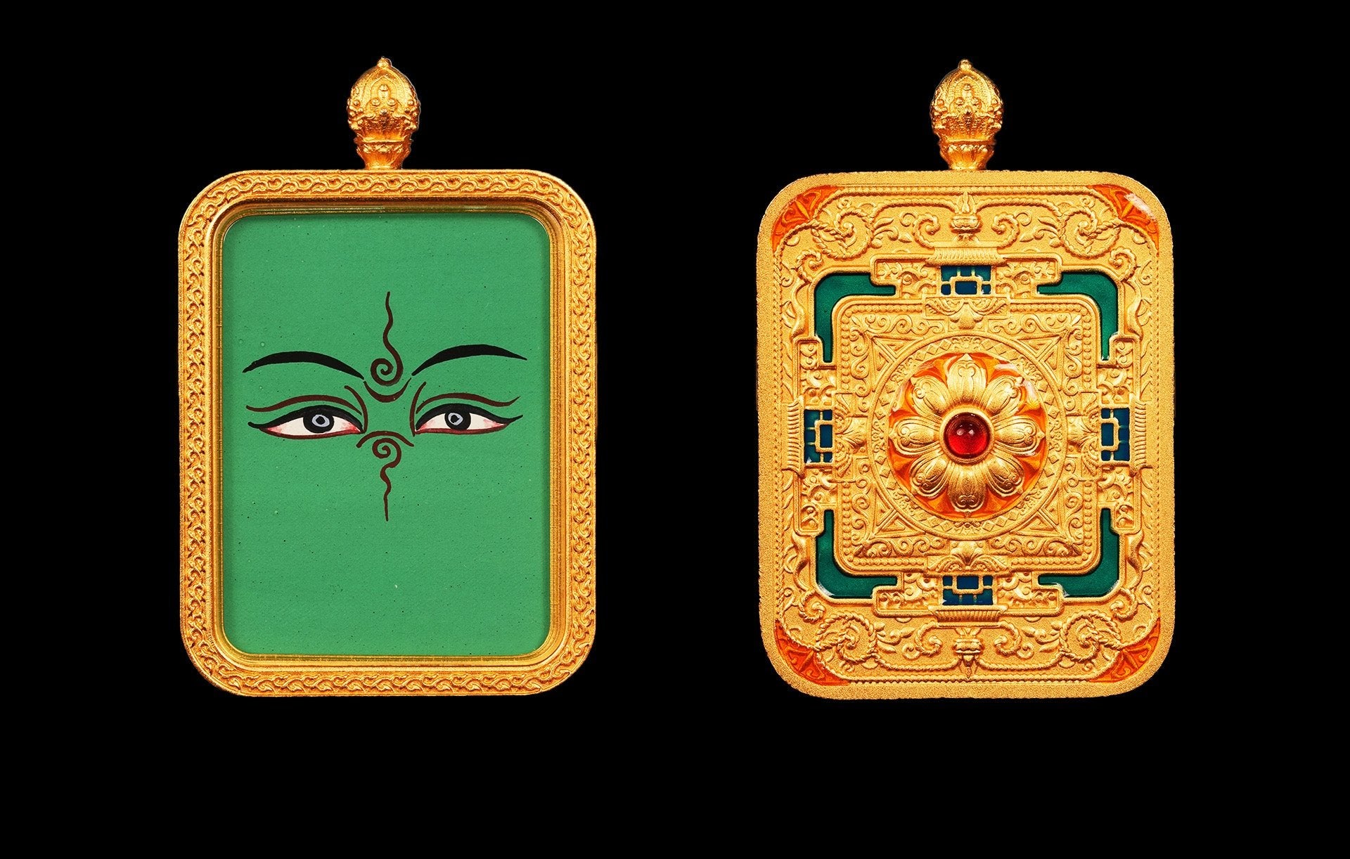 Tara's eyebrows and eyes (green)Thangka【度母眉眼(绿)】 - GongQiu