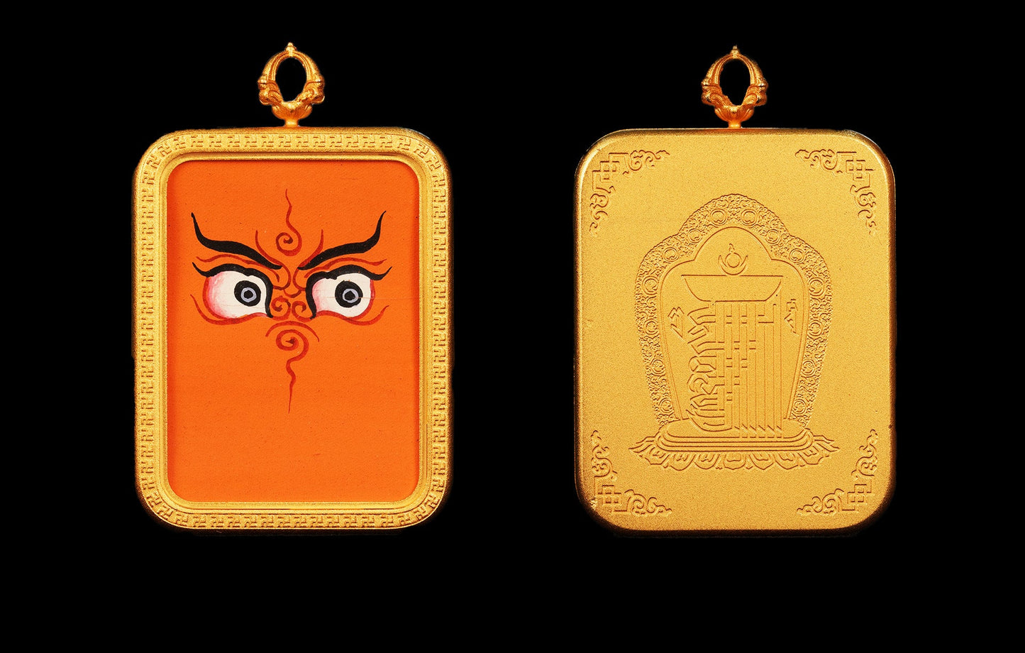 God of Wealth's Eyebrows and Eyes (Orange) Thangka【财神眉眼（橙）】 - GongQiu